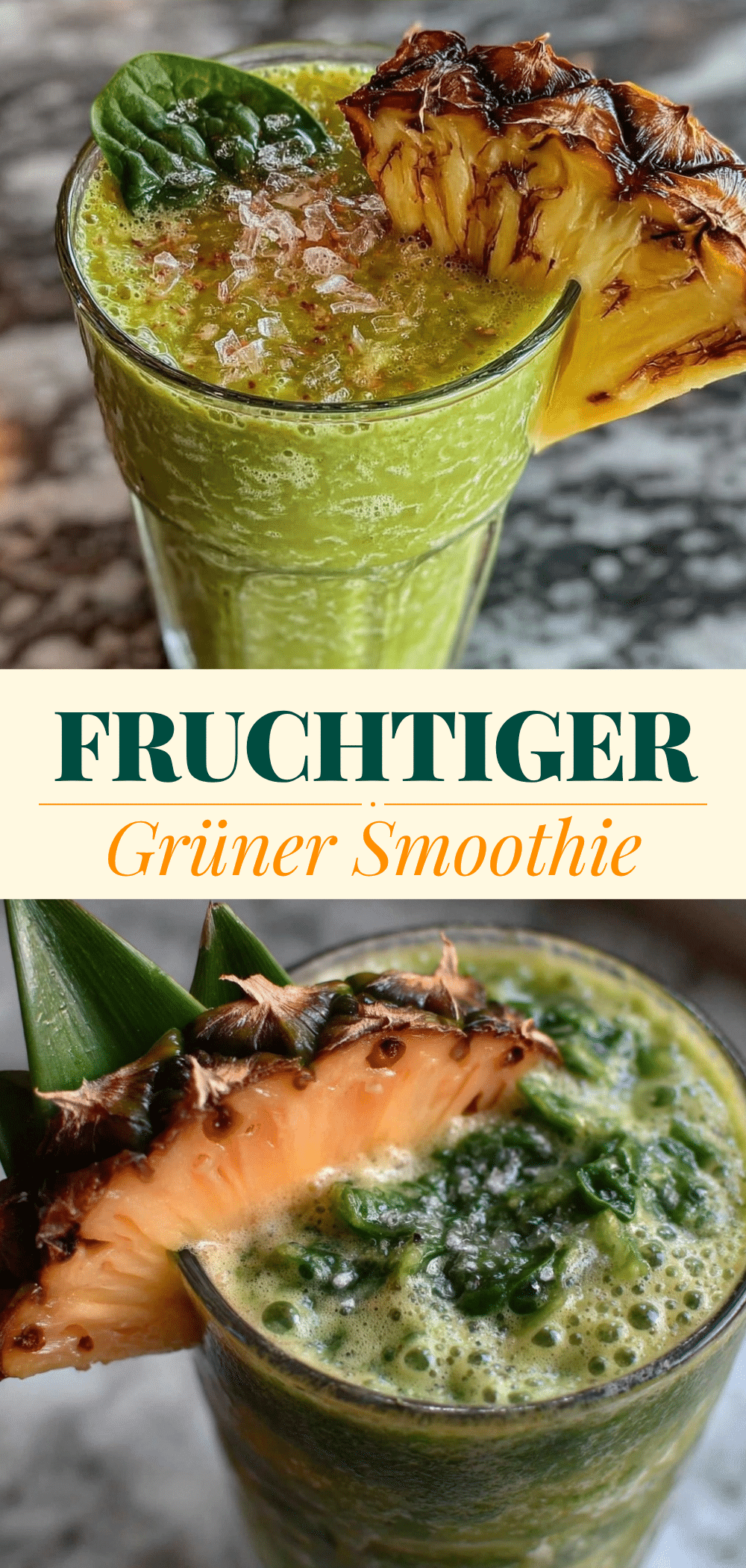 Grüner Smoothie: 3 Zutaten für perfekten Ananas-Spinat 5 Ananas-Spinat Smoothie recipe