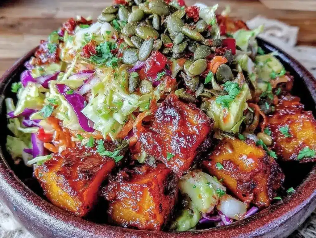 bunter Herbstsalat mit Kürbiskernen - featured image