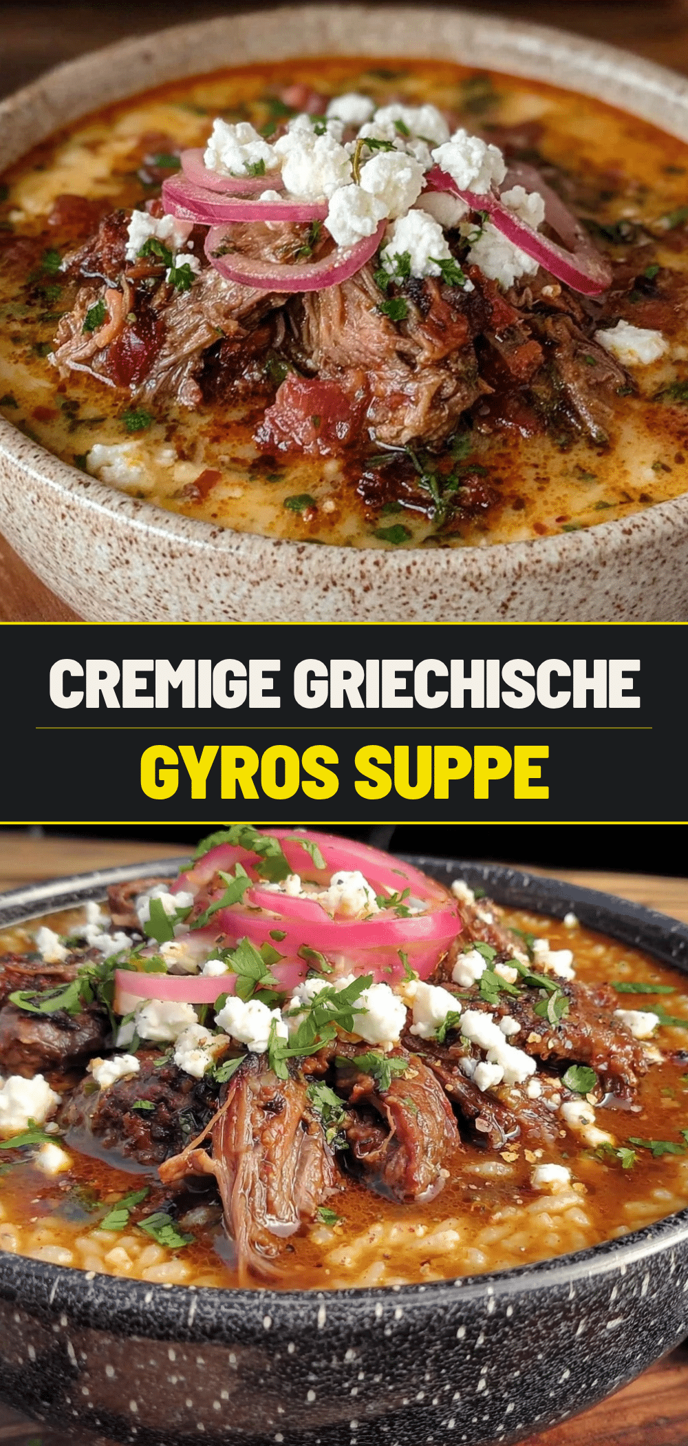 Cremige Griechische Gyros Suppe mit Feta: Perfekt für Dinner-Partys 5 Cremige Griechische Gyros Suppe mit Feta recipe