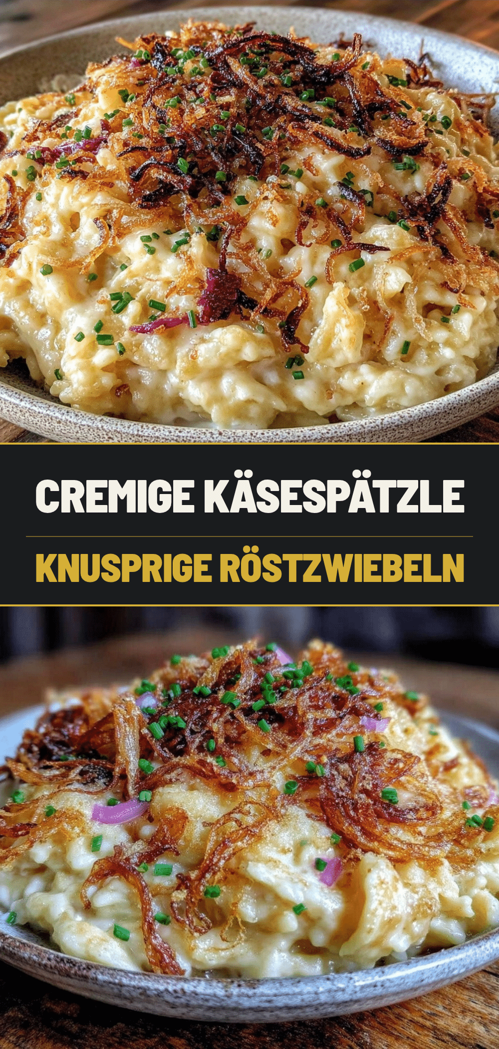 Cremige Käsespätzle mit Röstzwiebeln: Der perfekte Party-Tipp 5 Cremige Käsespätzle mit Röstzwiebeln recipe