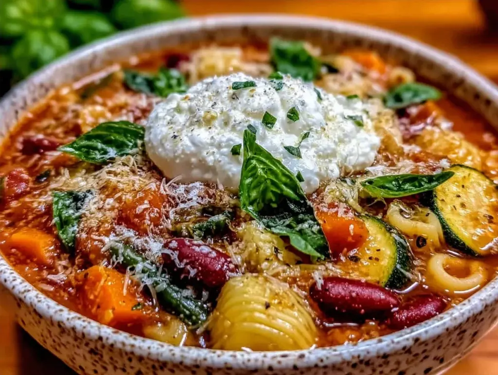 cremige Minestrone mit Saisongemüse - featured image