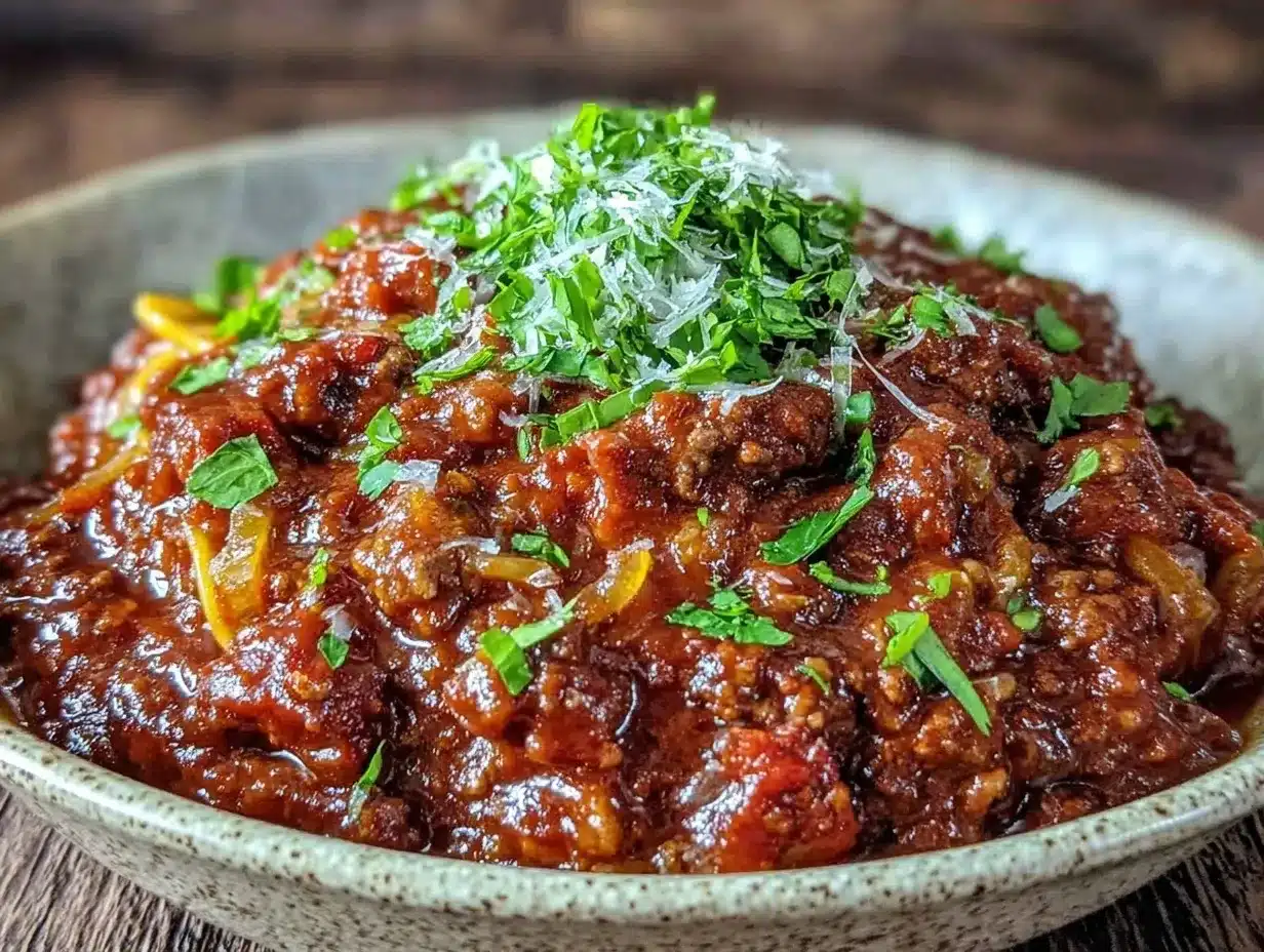 Cremige Thermomix Bolognese mit Kräutern: Das perfekte Dinner 4 Cremige Thermomix Bolognese mit Kräutern preparation steps