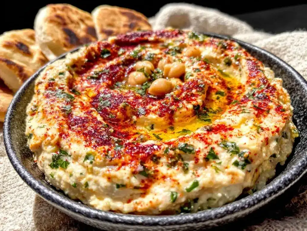 cremiger Hummus mit Paprika - featured image