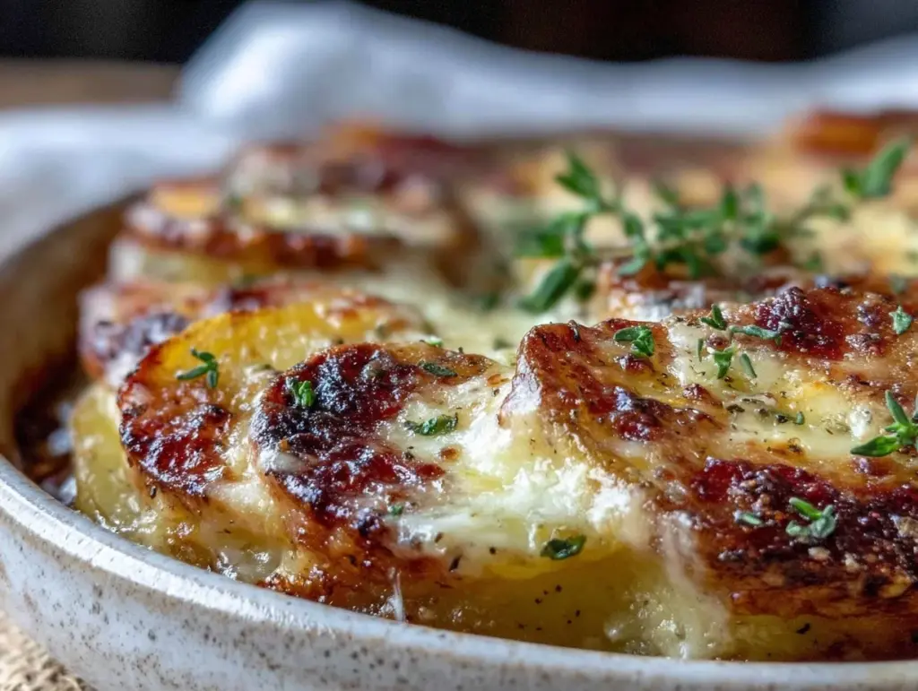 Cremiges Erntedankfest Kürbis-Kartoffel-Gratin - featured image