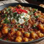 Cremiges Kürbis-Curry mit Kichererbsen - featured image