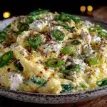 cremiges Rührei mit Frühlingszwiebeln und Käse - featured image