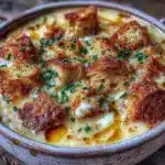 Erntedankfest Kartoffel-Lauch-Suppe mit Croutons - featured image