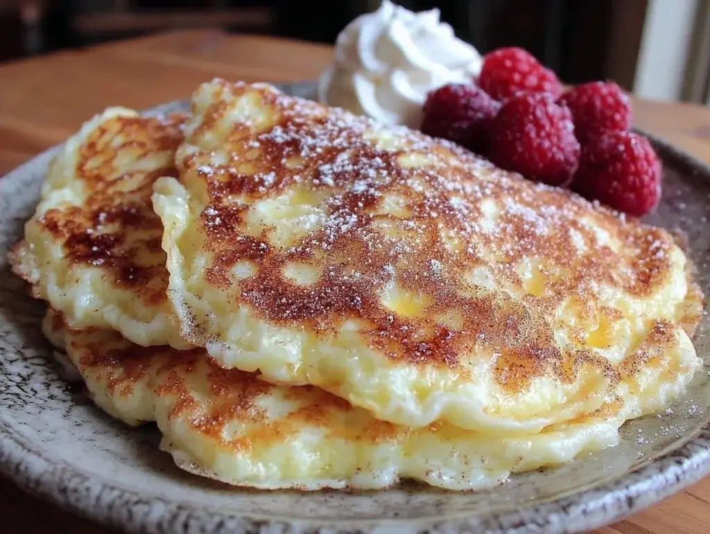 fluffy Quark-Pfannkuchen mit Zimt - featured image