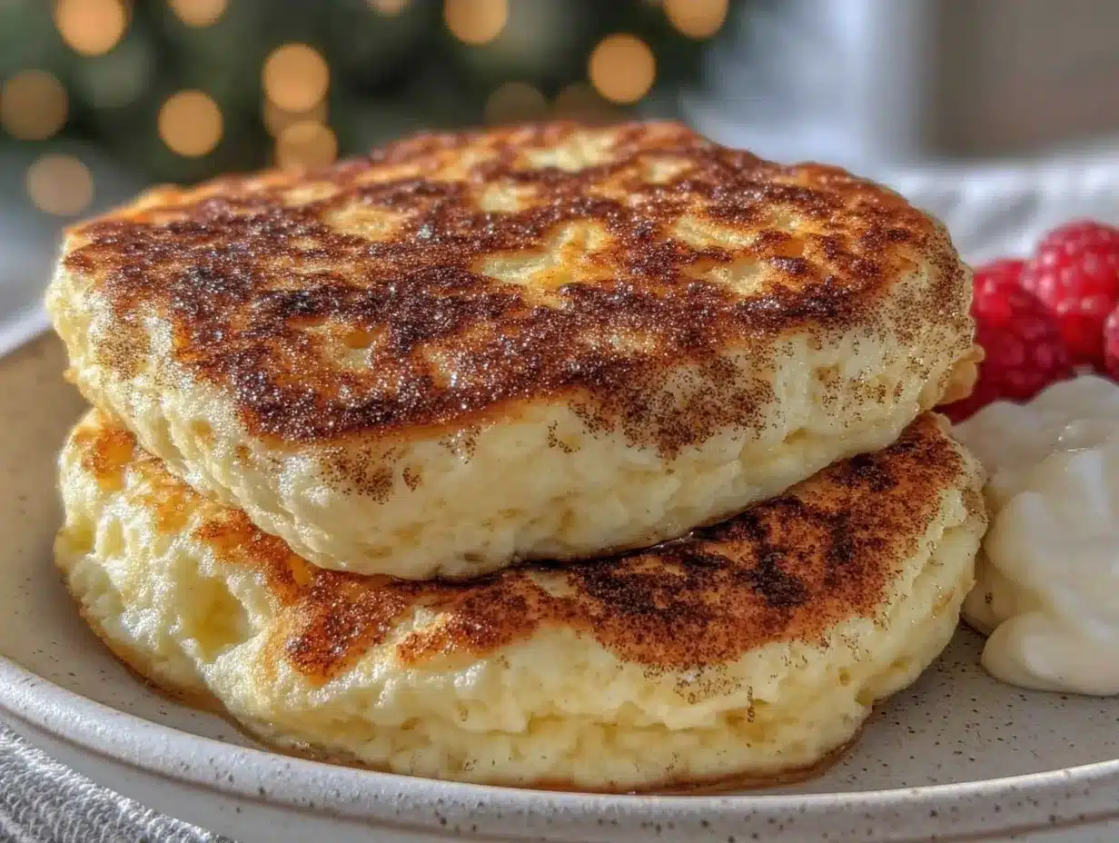 Fluffige Quark-Pfannkuchen: 10 Min. Zimtsüße Perfektion 4 fluffy Quark-Pfannkuchen mit Zimt preparation steps