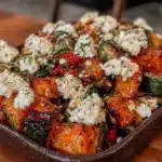Hokkaido Kürbis Ofengemüse mit Feta - featured image