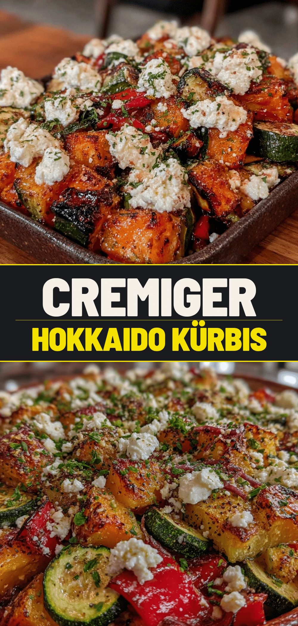 Hokkaido Kürbis Ofengemüse mit Feta: Das perfekte Festtags-Dinner 5 Hokkaido Kürbis Ofengemüse mit Feta recipe