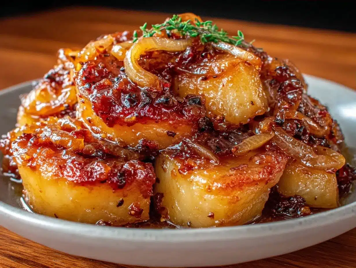 Karamellisierte Apfel-Zwiebel-Confit: 3 Schritte für das perfekte Abendessen 4 karamellisierte Apfel-Zwiebel-Confit preparation steps