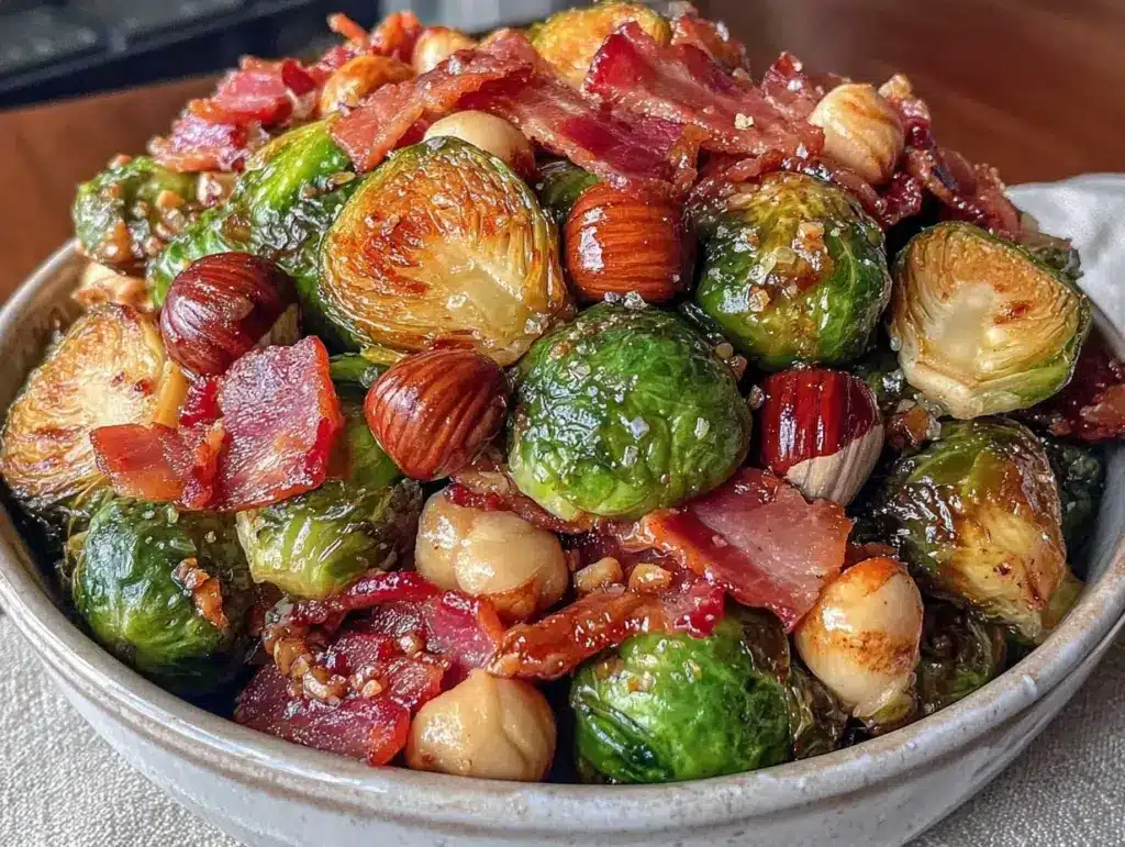 knuspriger Rosenkohl mit Speck - featured image