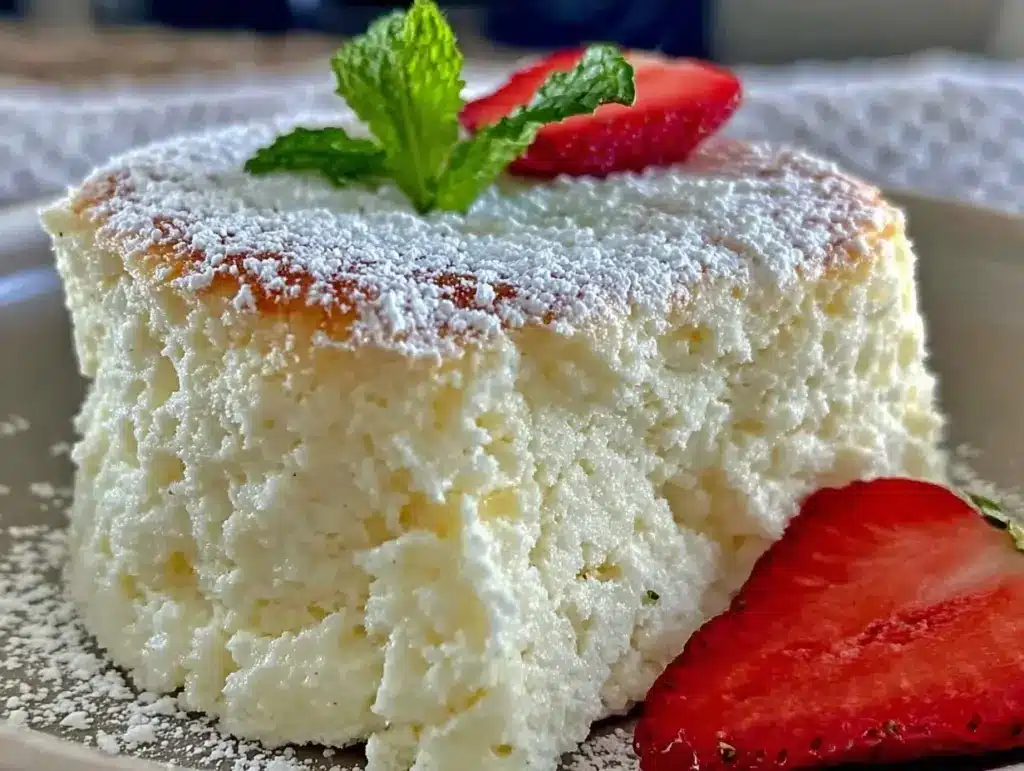 luftiger Käsekuchen ohne Boden - featured image
