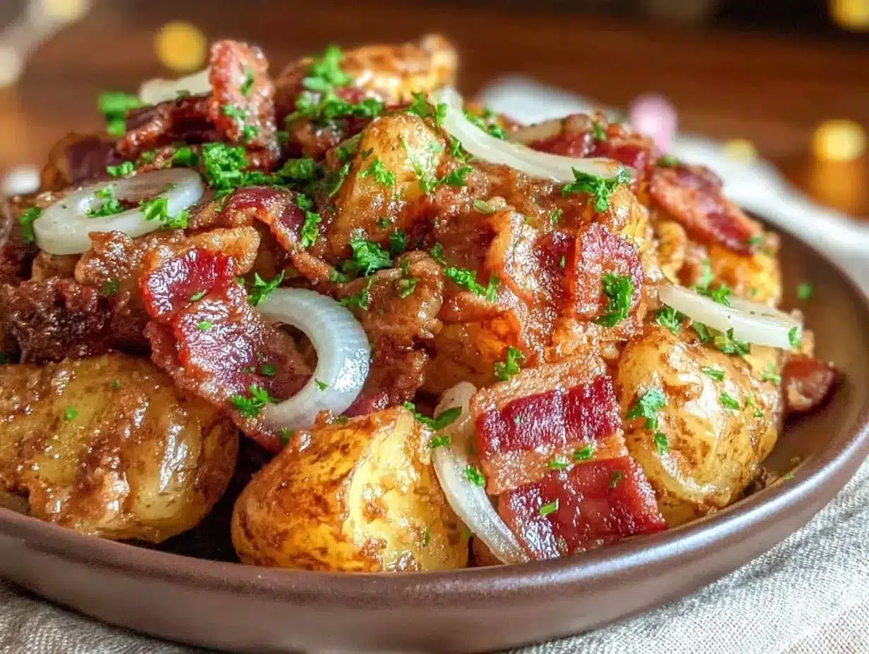Oktoberfest Kartoffelsalat mit Speck: 6 Tipps für den perfekten Festtagssalat 4 Oktoberfest Kartoffelsalat mit Speck preparation steps