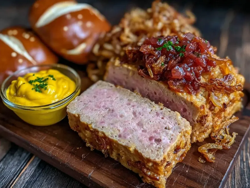 Oktoberfest Leberkäse mit Röstzwiebeln - featured image