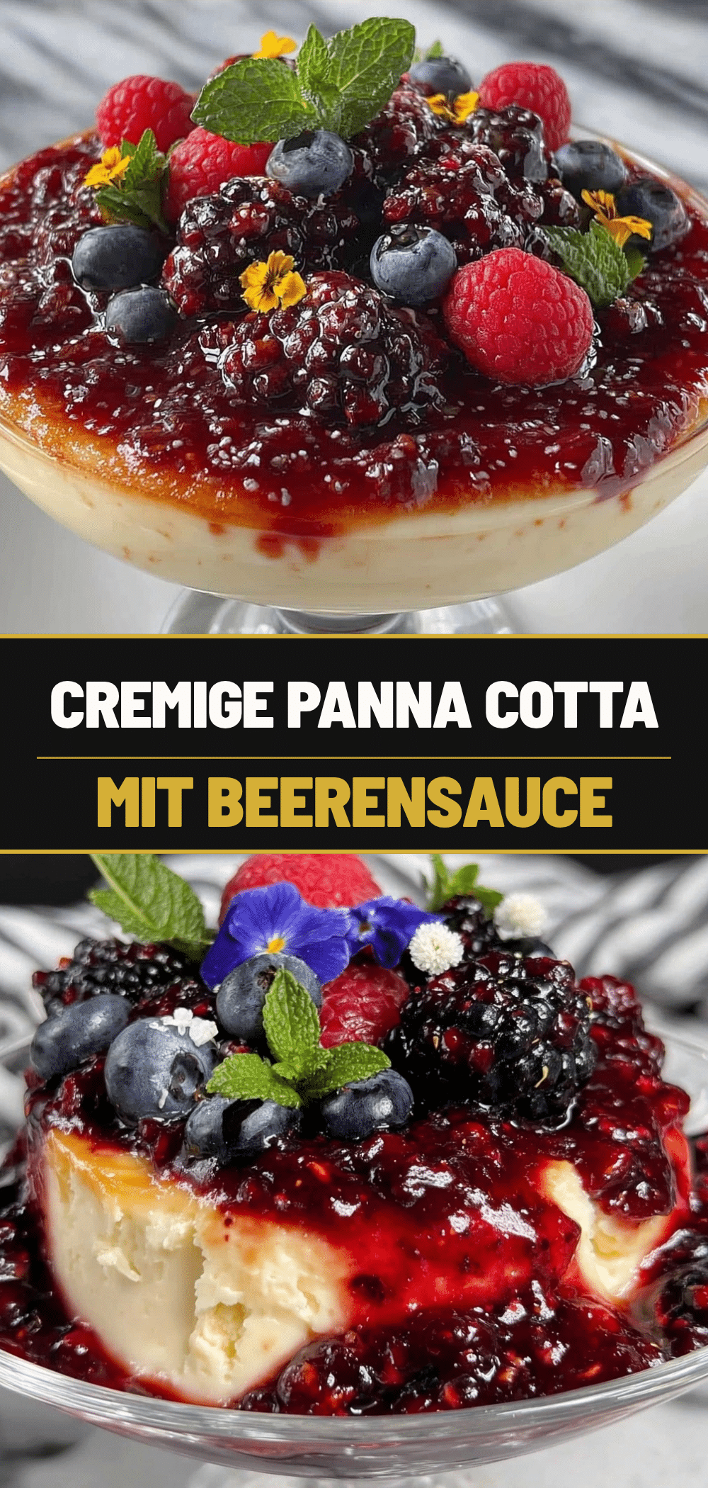 Perfekte Panna Cotta: Cremig, Elegant & Einfach 5 Panna Cotta mit Beerensauce recipe