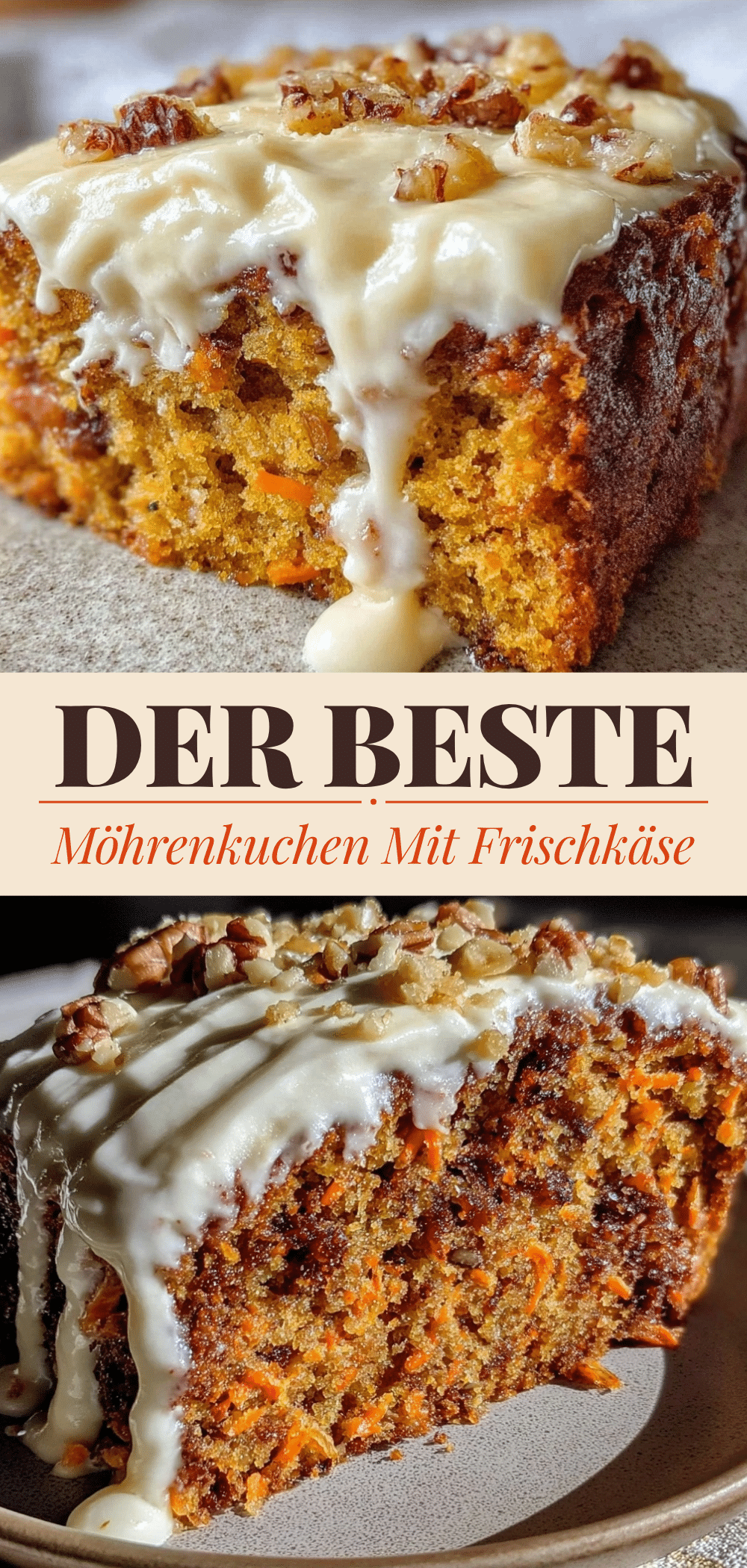 Saftiger Möhrenkuchen: Der beste Kuchen mit Frischkäse 5 Saftiger Möhrenkuchen mit Frischkäse-Glasur recipe