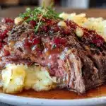 Saftiger Rinderbraten mit Rotweinsoße - featured image