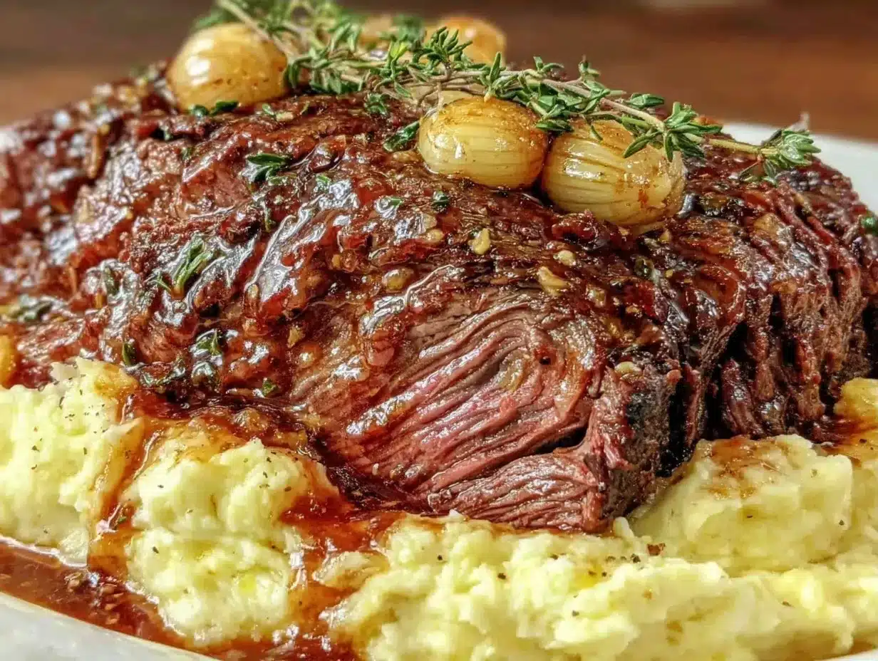 Saftiger Rinderbraten: 5-Tage-Braten für Gäste 4 Saftiger Rinderbraten mit Rotweinsoße preparation steps
