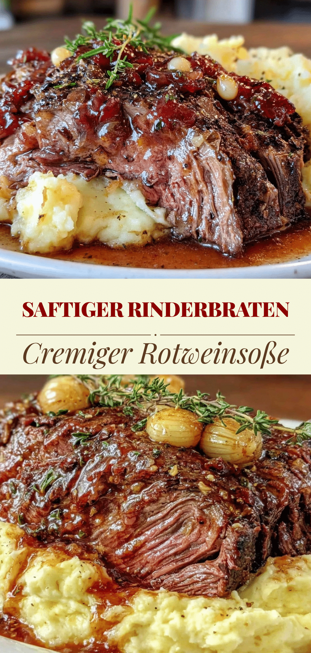 Saftiger Rinderbraten: 5-Tage-Braten für Gäste 5 Saftiger Rinderbraten mit Rotweinsoße recipe