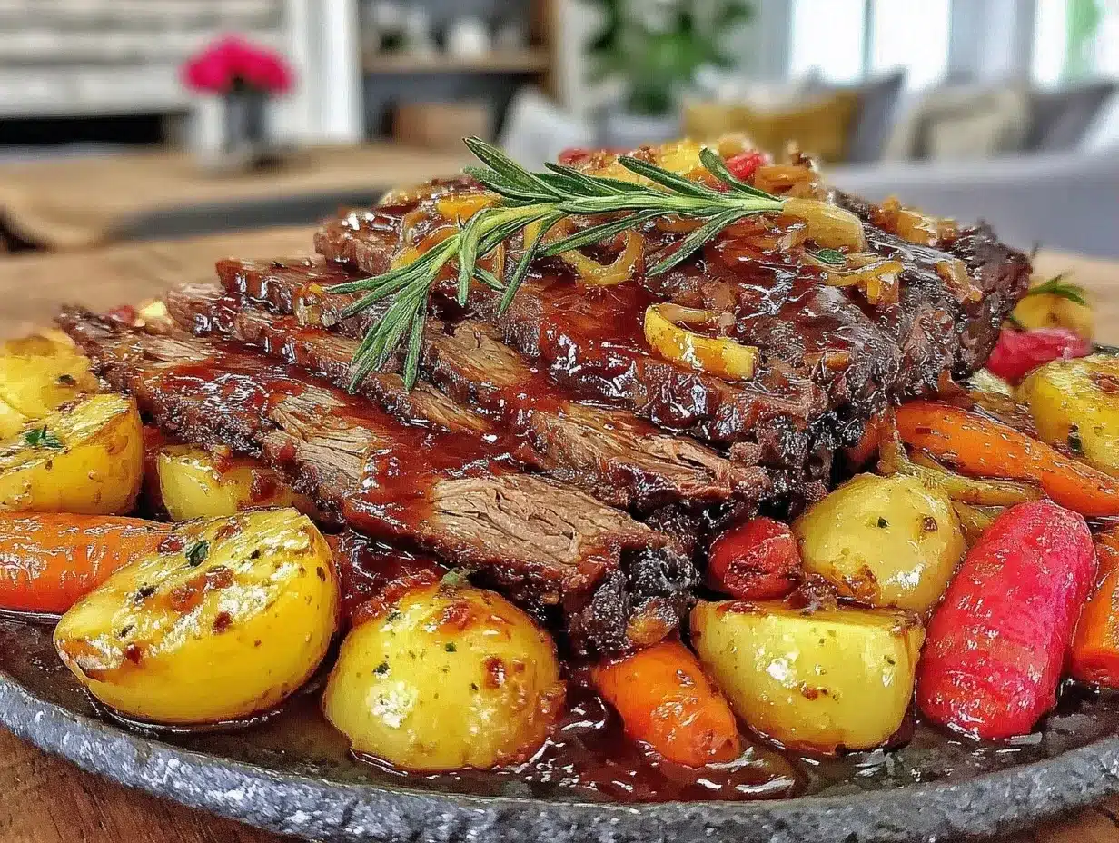 Saftiger Schmorbraten mit Rotwein & Wurzelgemüse: Der beste Sunday Roast 4 Saftiger Schmorbraten mit Rotwein preparation steps