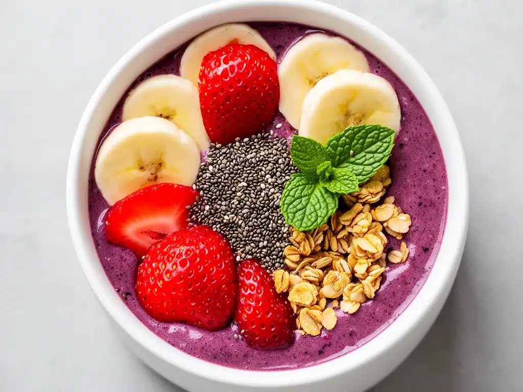 Cremige Beeren Smoothie Bowl mit Chiasamen: Das perfekte Frühstück 4 cremige Beeren Smoothie Bowl mit Chiasamen preparation steps