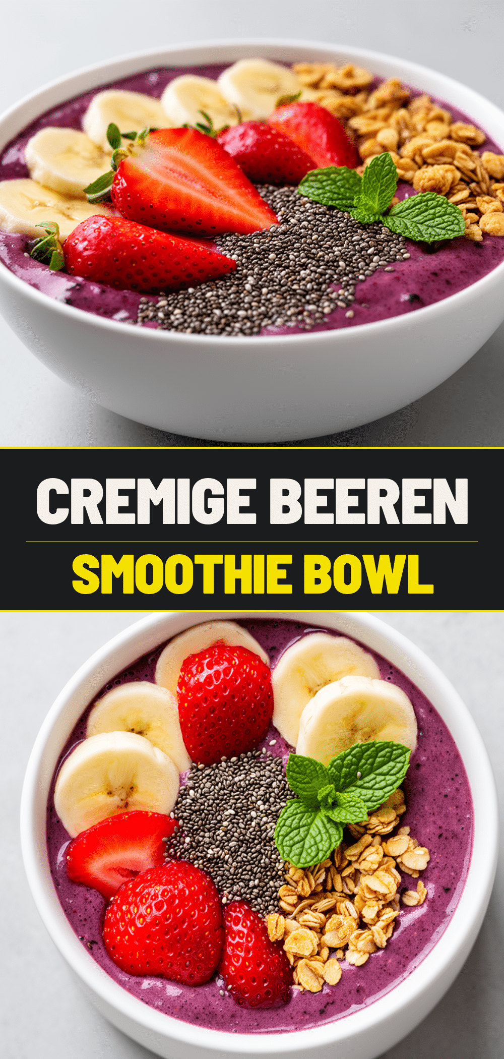 Cremige Beeren Smoothie Bowl mit Chiasamen: Das perfekte Frühstück 5 cremige Beeren Smoothie Bowl mit Chiasamen recipe