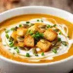 Cremige Erntedank Kürbissuppe - featured image