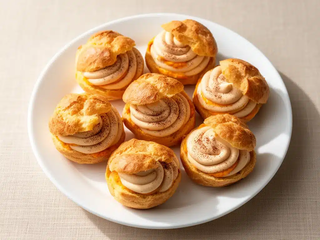 Cremige Kürbis Windbeutel: Einfache Herbst-Rezept 4 Cremige Kürbis Windbeutel preparation steps