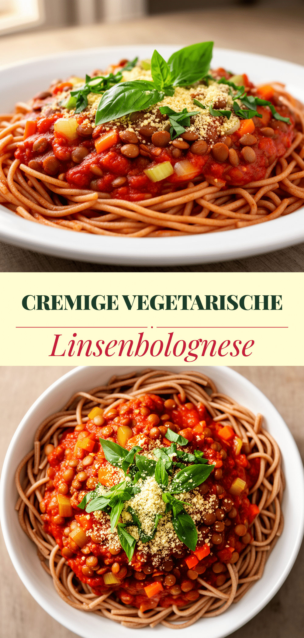 Cremige Linsenbolognese: 30 Min. einfaches Rezept 5 Cremige Linsenbolognese recipe