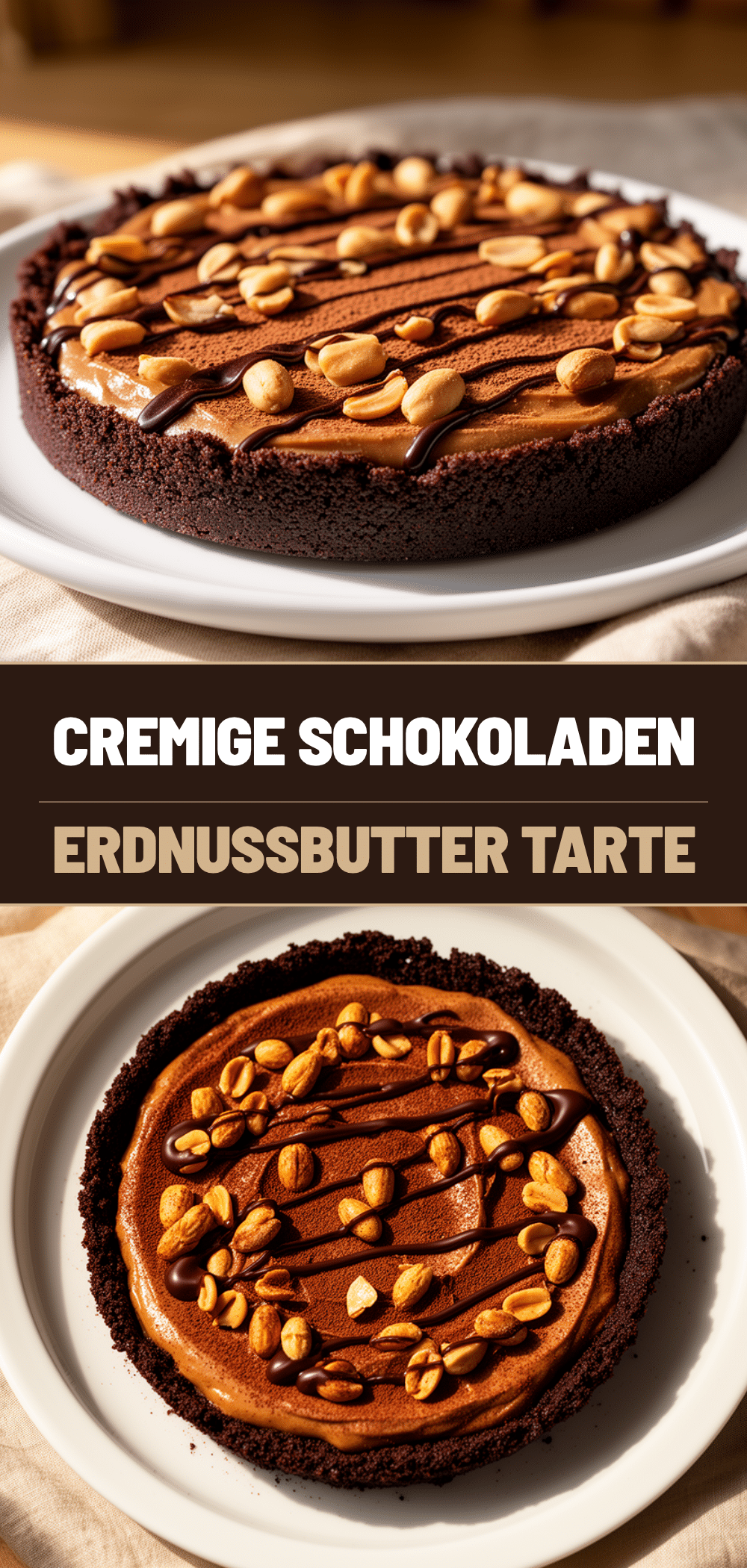 Cremige Schokoladen-Erdnussbutter Tarte: Der einfache Dessert-Trick 5 Cremige Schokoladen-Erdnussbutter Tarte recipe