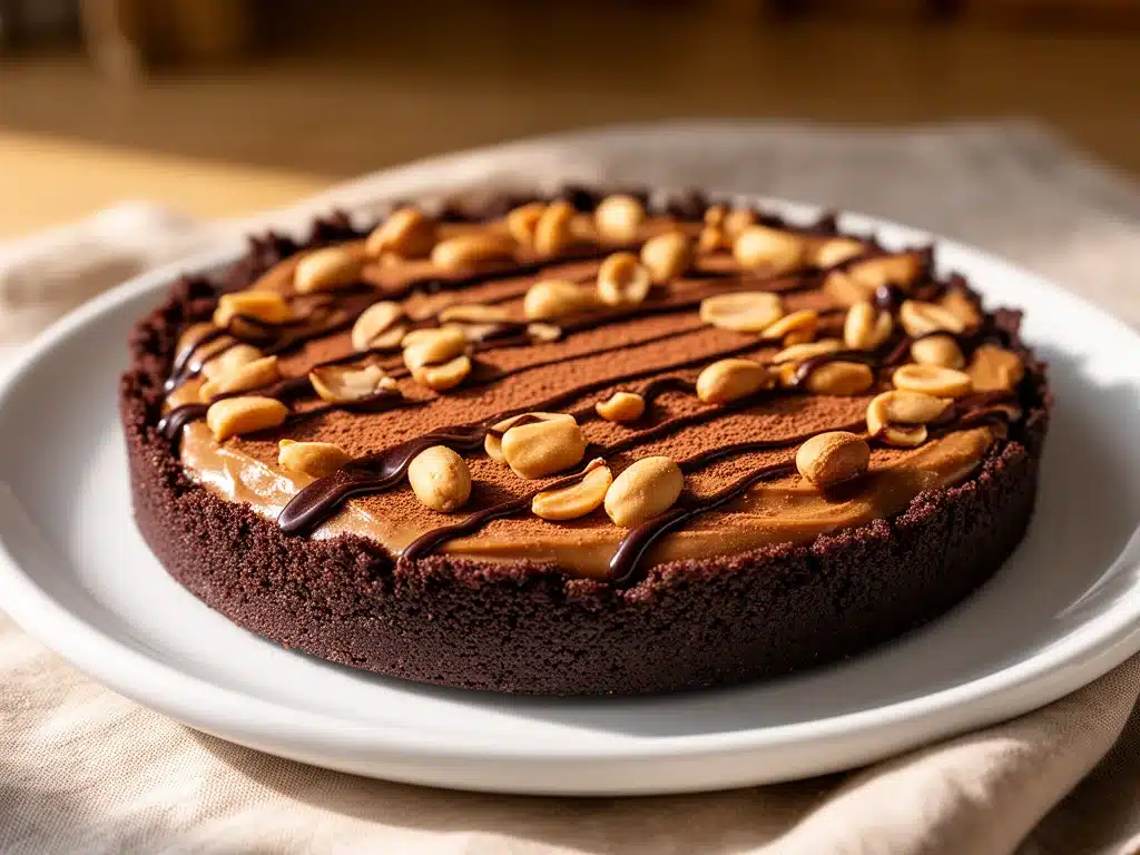 Cremige Schokoladen-Erdnussbutter Tarte - featured image