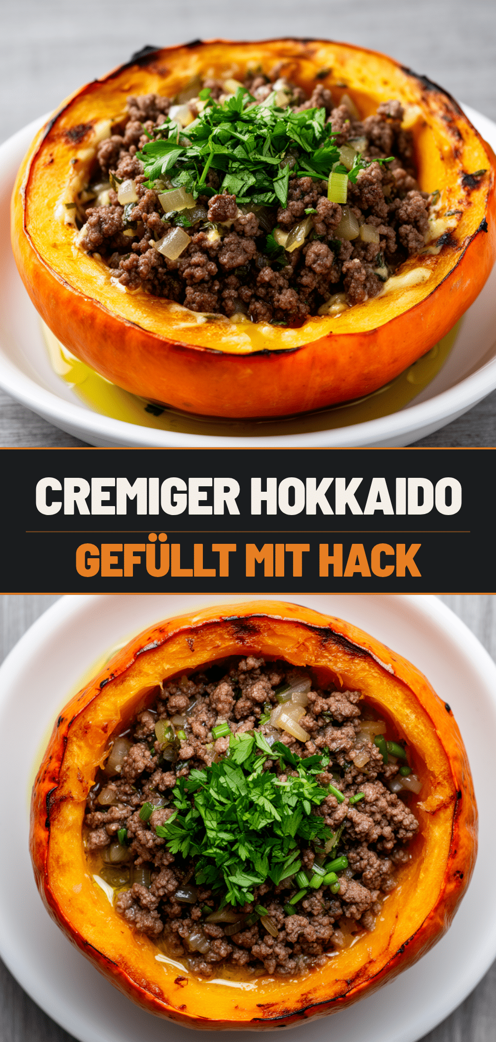 Cremiger gefüllter Hokkaido Kürbis: 5 Easy Hackfleisch Rezepte 5 cremiger gefüllter Hokkaido Kürbis mit Hackfleisch recipe