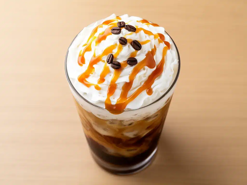 Cremiger Karamell-Frappé: 5 min einfacher Kaffee-Eis 4 Cremiger Karamell-Frappé preparation steps