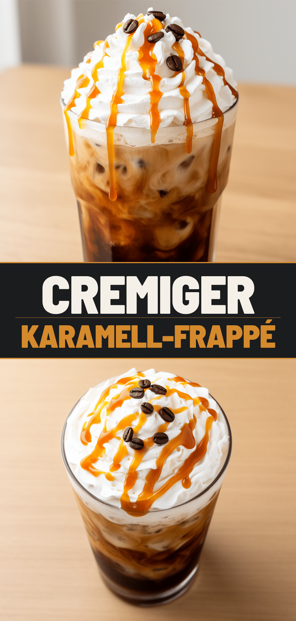 Cremiger Karamell-Frappé: 5 min einfacher Kaffee-Eis 5 Cremiger Karamell-Frappé recipe