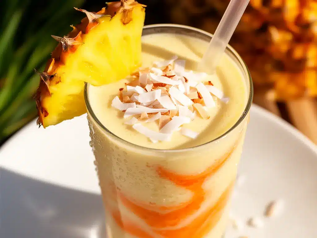 Cremiger Kokos-Ananas Smoothie: 5 Min. einfach machen 4 Cremiger Kokos-Ananas Smoothie preparation steps