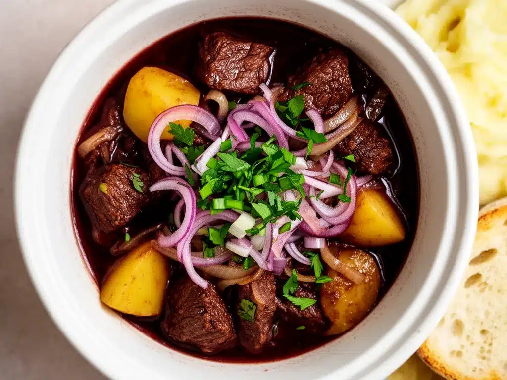 Cremiges Rindergulasch im Slow Cooker: 5-Sterne Komfort 4 Cremiges Rindergulasch im Slow Cooker preparation steps