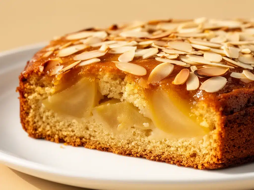 Erntedank Birnenkuchen mit Mandeln - featured image