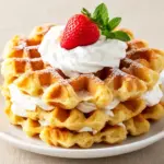 fluffige Waffeln mit Vanillegeschmack - featured image