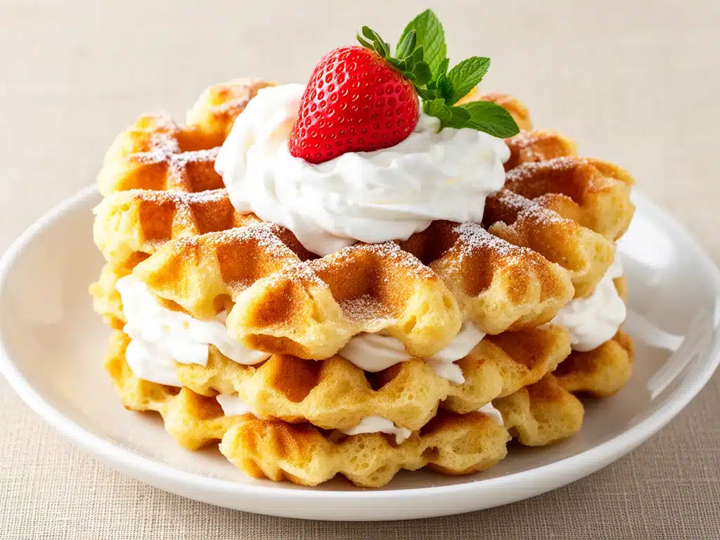 fluffige Waffeln mit Vanillegeschmack - featured image