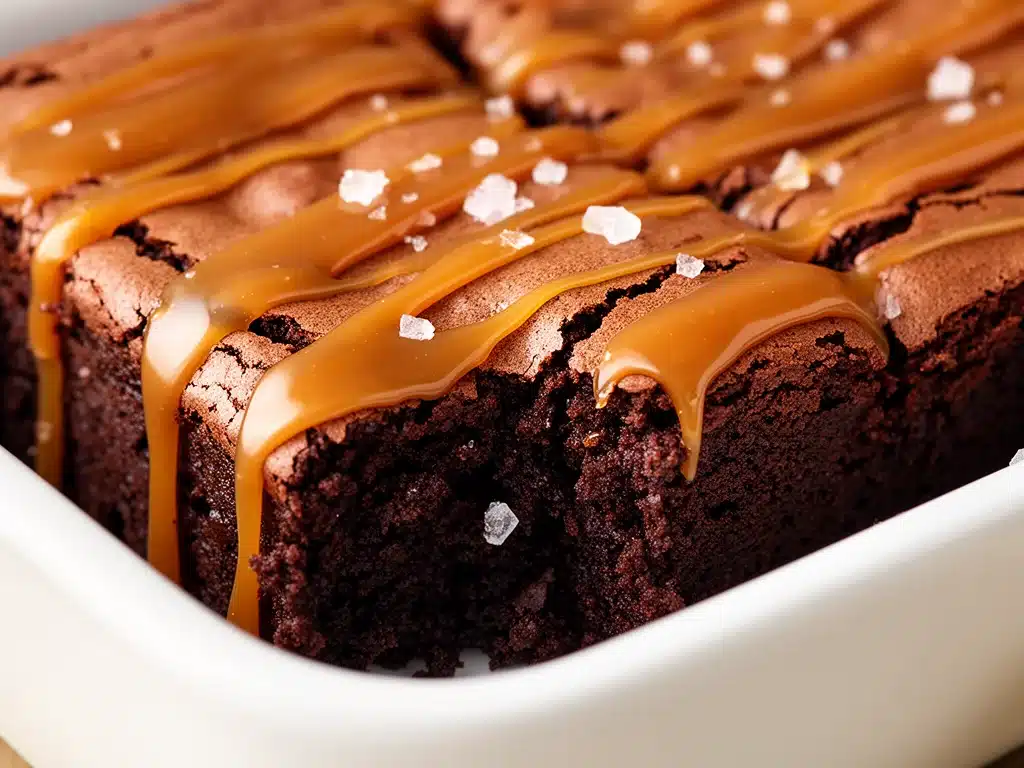 Fudgy Brownies mit Salzkaramell - featured image