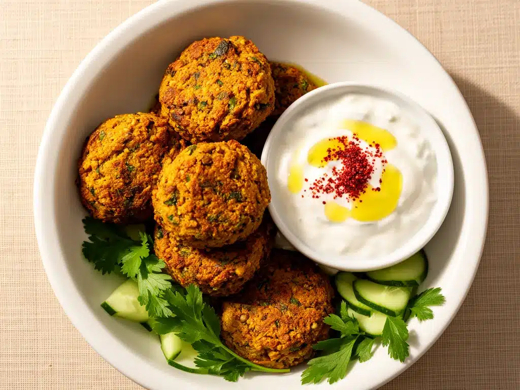 Knusprige Falafel: Super einfach in 30 Min. mit Joghurt 4 knusprige Falafel preparation steps