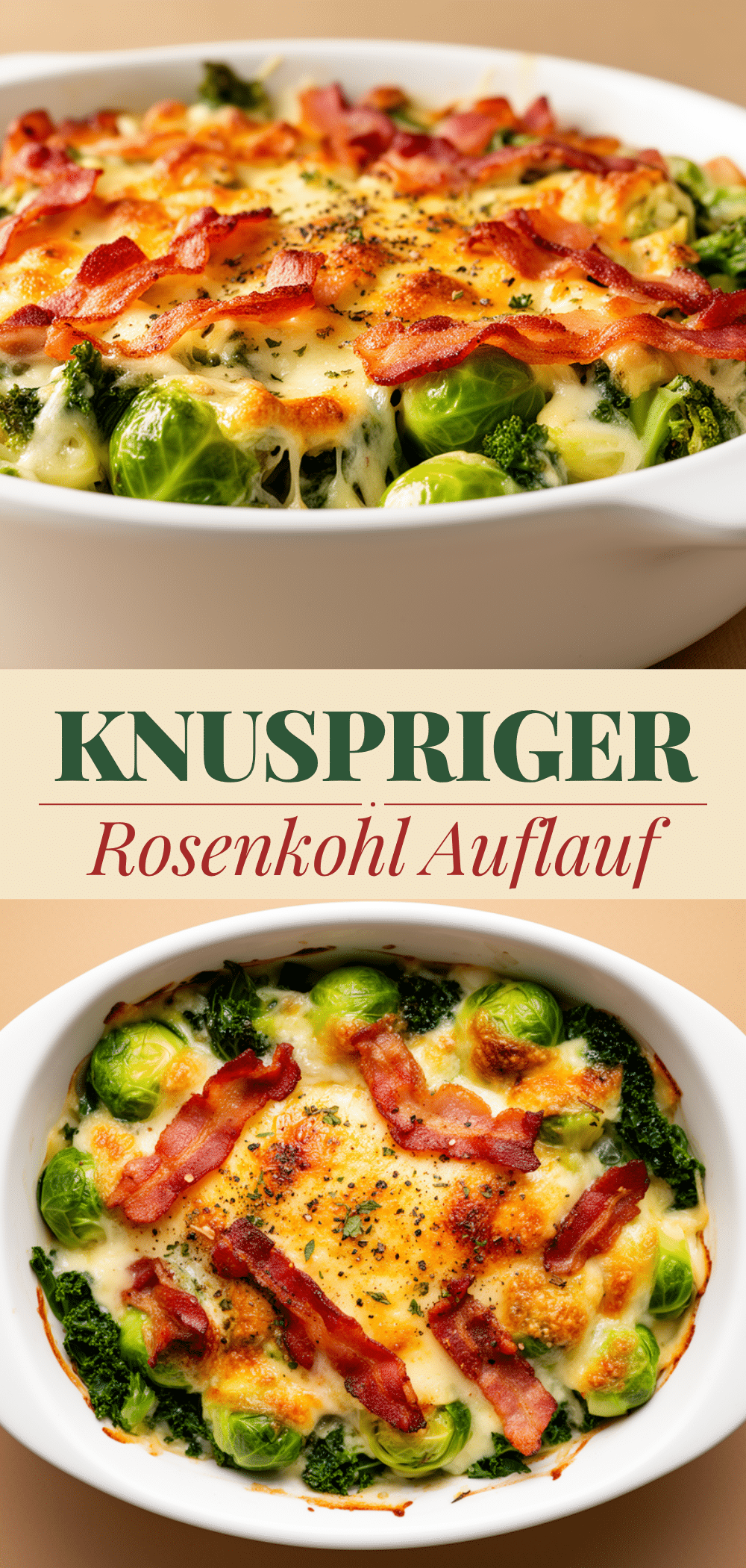 Knuspriger Rosenkohl-Auflauf: 30 Min. einfaches Herbstrezept 5 Knuspriger Rosenkohl-Auflauf recipe