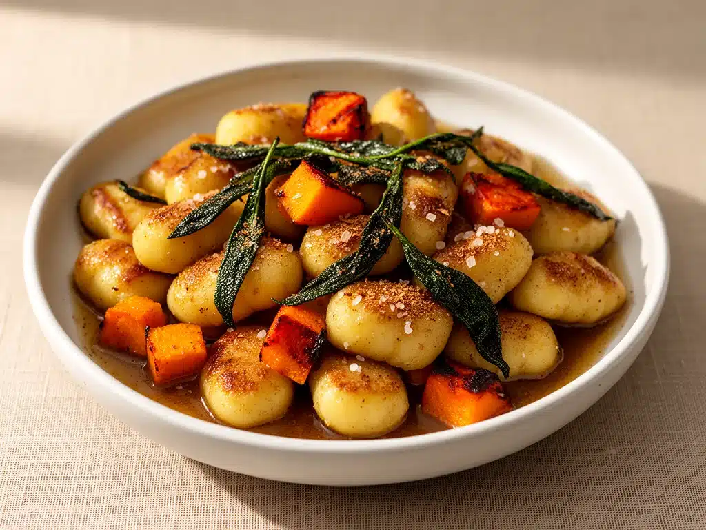 Kürbis-Gnocchi mit brauner Butter - featured image