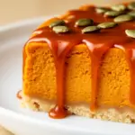 Kürbis-Käsekuchen mit Karamell - featured image
