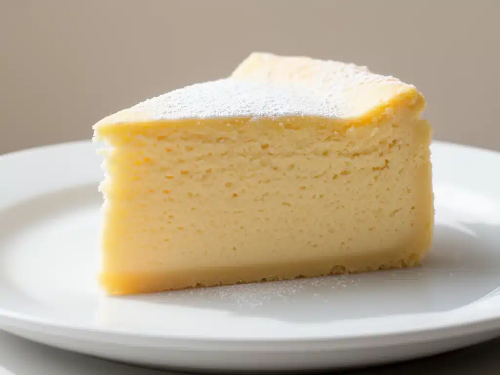luftiger Käsekuchen ohne Boden - featured image