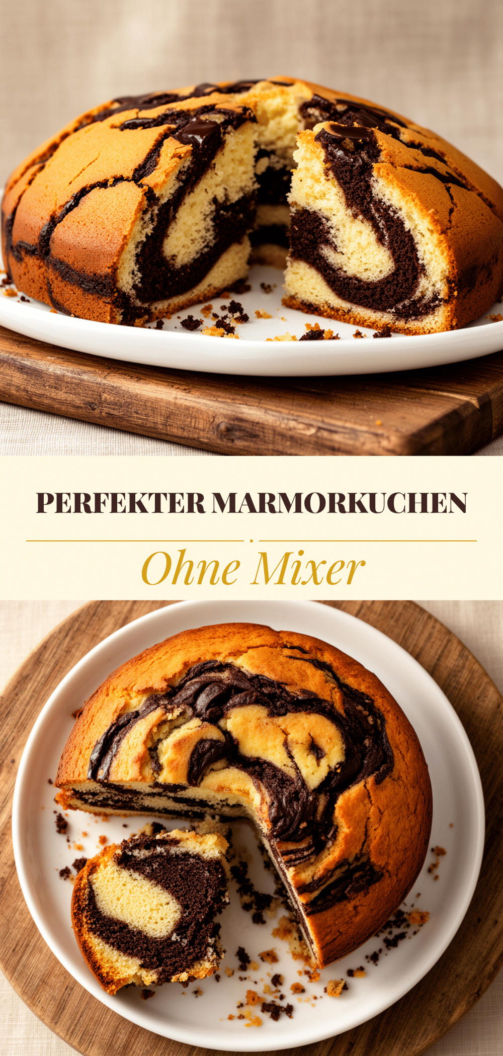 Marmorkuchen ohne Mixer: Einfaches 1-Schüssel-Rezept 5 Marmorkuchen ohne Mixer recipe
