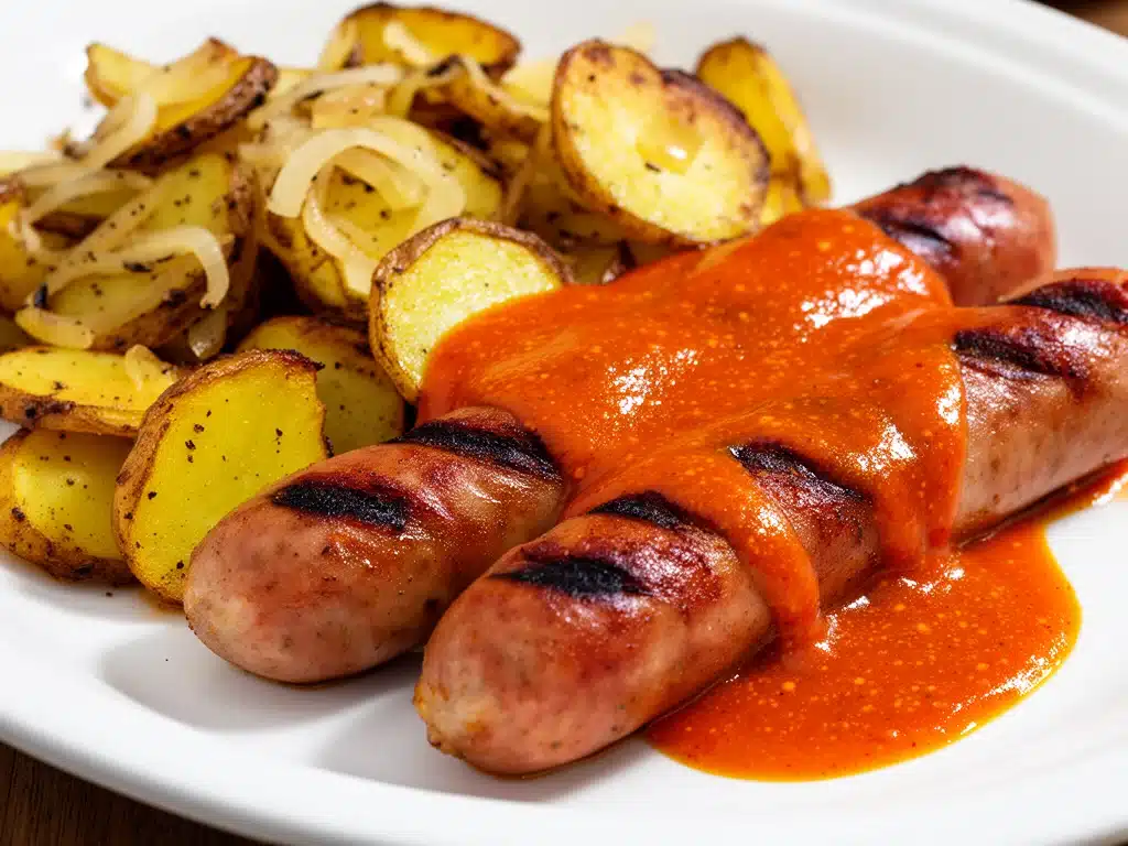 Oktoberfest Currywurst mit Bratkartoffeln - featured image