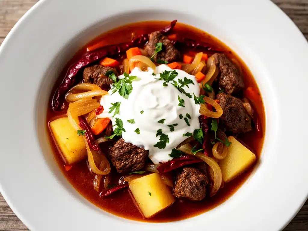Omas Gulasch: Das beste cremige Rindergulasch in 2 Std 4 Omas Gulasch preparation steps